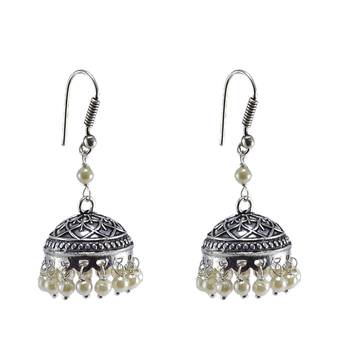 Oxidized Handmade Jhumka Earringstribal Jewelleryjaipur Jhumki 1