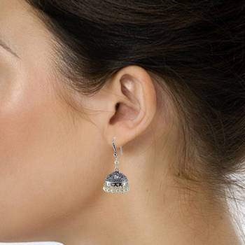 Oxidized Handmade Jhumka Earringstribal Jewelleryjaipur Jhumki 2