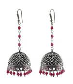 Beautiful Vintage Jaipuri Jhumka Earringstribal Old Jewelry With Oxidized Polish