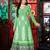 Madhubala Anarkali Style Pista Green Georgette Salwar Kameez BY Fabfiza 