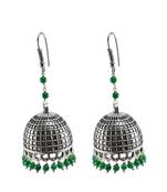 Beautiful Vintage Jaipuri Jhumka Earringstribal Old Jewelry With Oxidized Polish