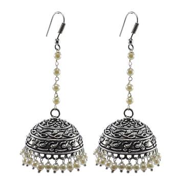 Oxidized Handmade Jhumka Earringstribal Jewelleryjaipur Jhumki 1