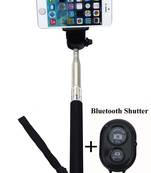 Black metal and plastic selfie stick