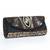 Black Metallic Abstract Embroidered Clutch