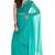 FAVOLA Designer  Sea Green Tiger Pattern Crystallized Sari