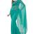 FAVOLA Designer  Sea Green Tiger Pattern Crystallized Sari