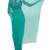 FAVOLA Designer  Sea Green Tiger Pattern Crystallized Sari
