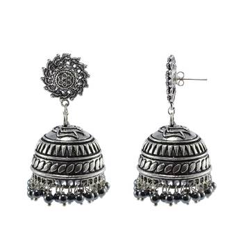 Black Beaded Jewellery Jhumkas 1