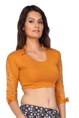 Tengerine hosiery stretchable solid readymade blouse 4
