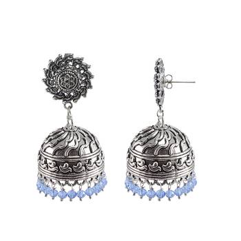 Blue Stone Jhumkas 1