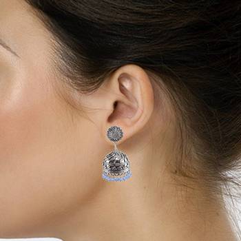 Blue Stone Jhumkas 2
