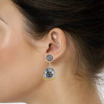Yellow Stone Jhumkas 2