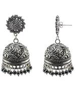 Black Beaded Jewellery Jhumkas