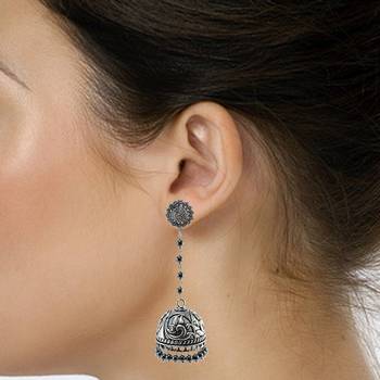 Black Beaded Jewellery Jhumkas 2