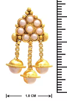 JFL - Traditional Ethnic One Gram Gold Plated Designer Necklace Set studded with Pearls 