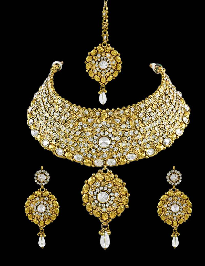 polki stone necklace