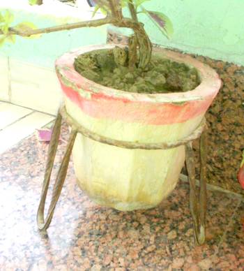 Matka stand plant pot stand iron set of three pcs 4