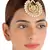 Off-White Pearls and Kundan Embellished Dangler Earrings cum Maang Tika Set 217MT75