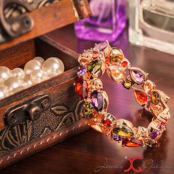 Multicolor cubic zirconia bangles-and-bracelets 2