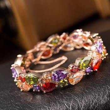 Multicolor cubic zirconia bangles-and-bracelets 4