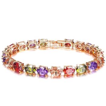 Multicolor cubic zirconia bangles-and-bracelets 1