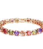 Multicolor cubic zirconia bangles-and-bracelets