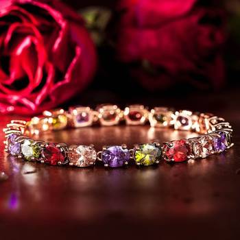 Multicolor cubic zirconia bangles-and-bracelets 2