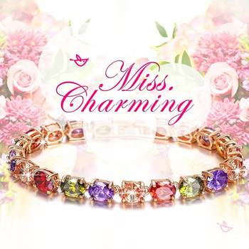 Multicolor cubic zirconia bangles-and-bracelets 3
