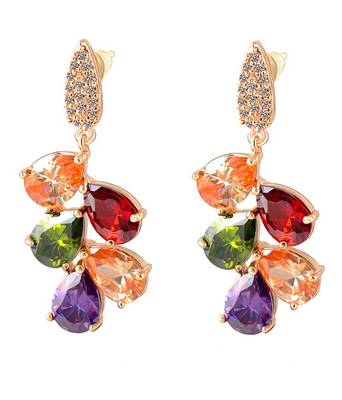 Multicolor cubic zirconia earrings 1