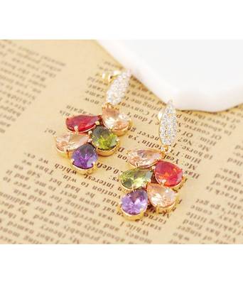 Multicolor cubic zirconia earrings 3