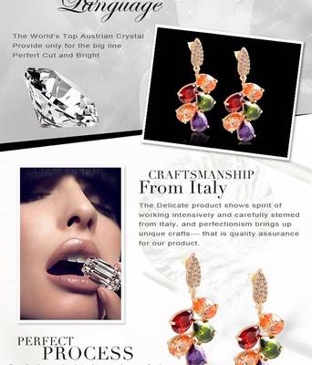 Multicolor cubic zirconia earrings 5