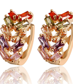 Multicolor cubic zirconia earrings