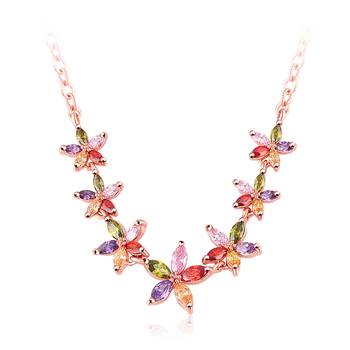 Multicolor cubic zirconia necklaces 1