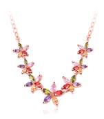 Multicolor cubic zirconia necklaces