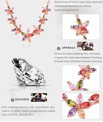 Multicolor cubic zirconia necklaces 3