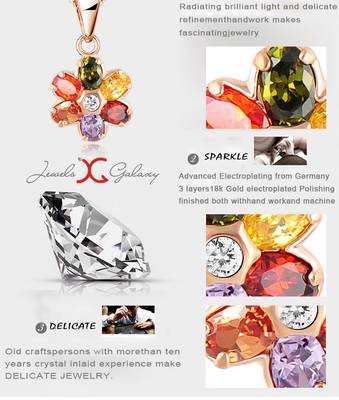 Multicolor cubic zirconia pendants 2