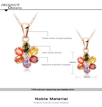 Multicolor cubic zirconia pendants 4