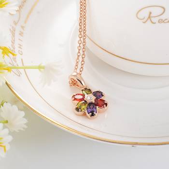 Multicolor cubic zirconia pendants 5