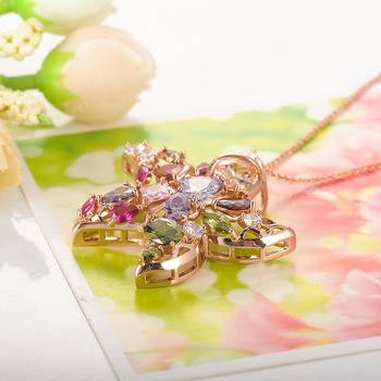 Multicolor cubic zirconia pendants 2