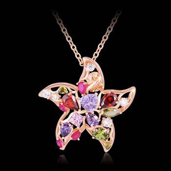 Multicolor cubic zirconia pendants 3