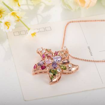 Multicolor cubic zirconia pendants 4
