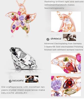 Multicolor cubic zirconia pendants 5