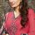 Dark pink resham cotton unstitched punjabi women suit with dupatta