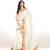 White plain chiffon saree with blouse