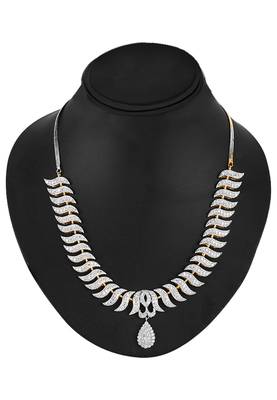 Gold cubic zirconia necklace-sets 2