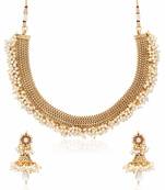 Gold pearl necklace-sets