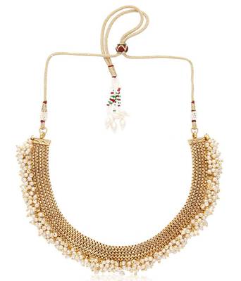 Gold pearl necklace-sets 3