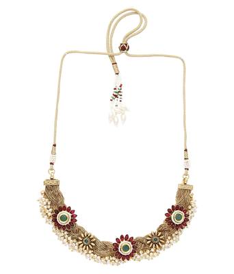 Gold pearl necklace-sets 2