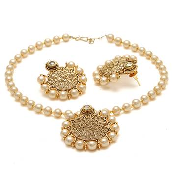 Gold cubic zirconia necklace-sets 1