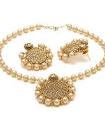 Gold cubic zirconia necklace-sets